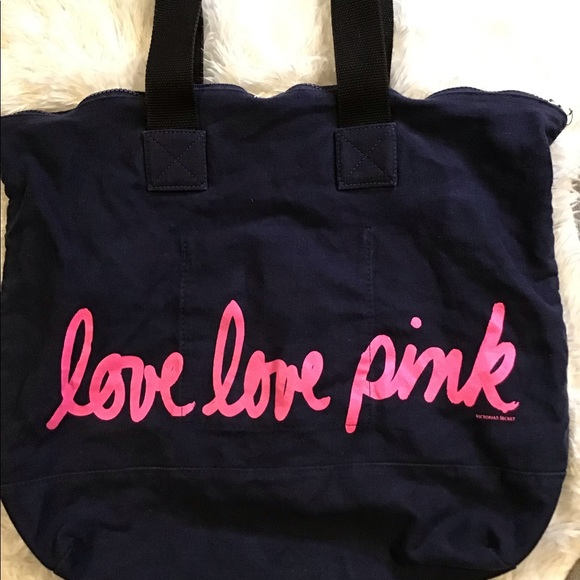 PINK Victoria's Secret Handbags - PINK By Victoria Secret Slouchy Canvas Shoulder Bag